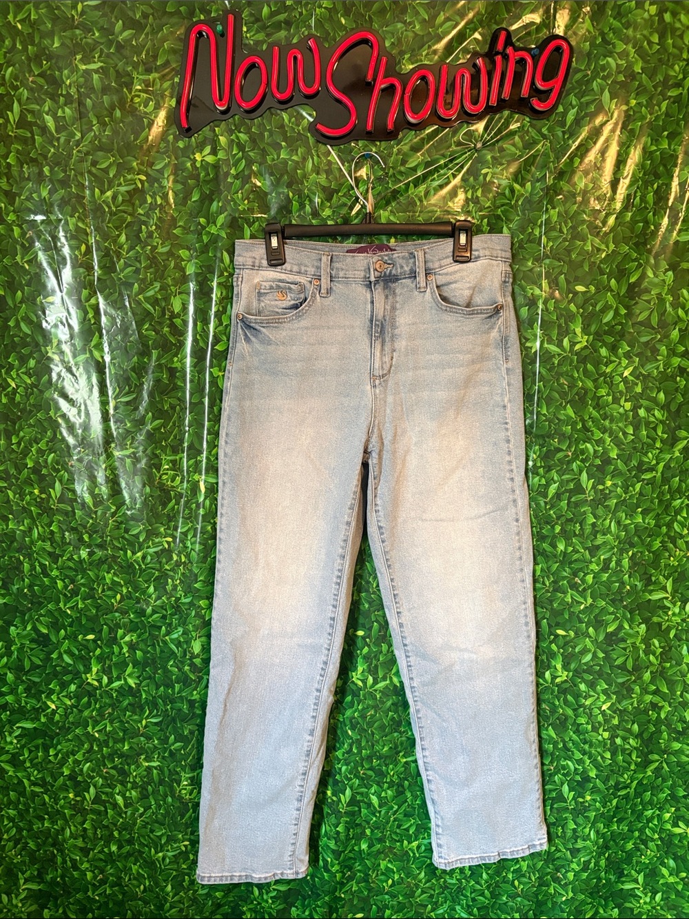 BTS Denim Light Wash Straight Leg Jeans
